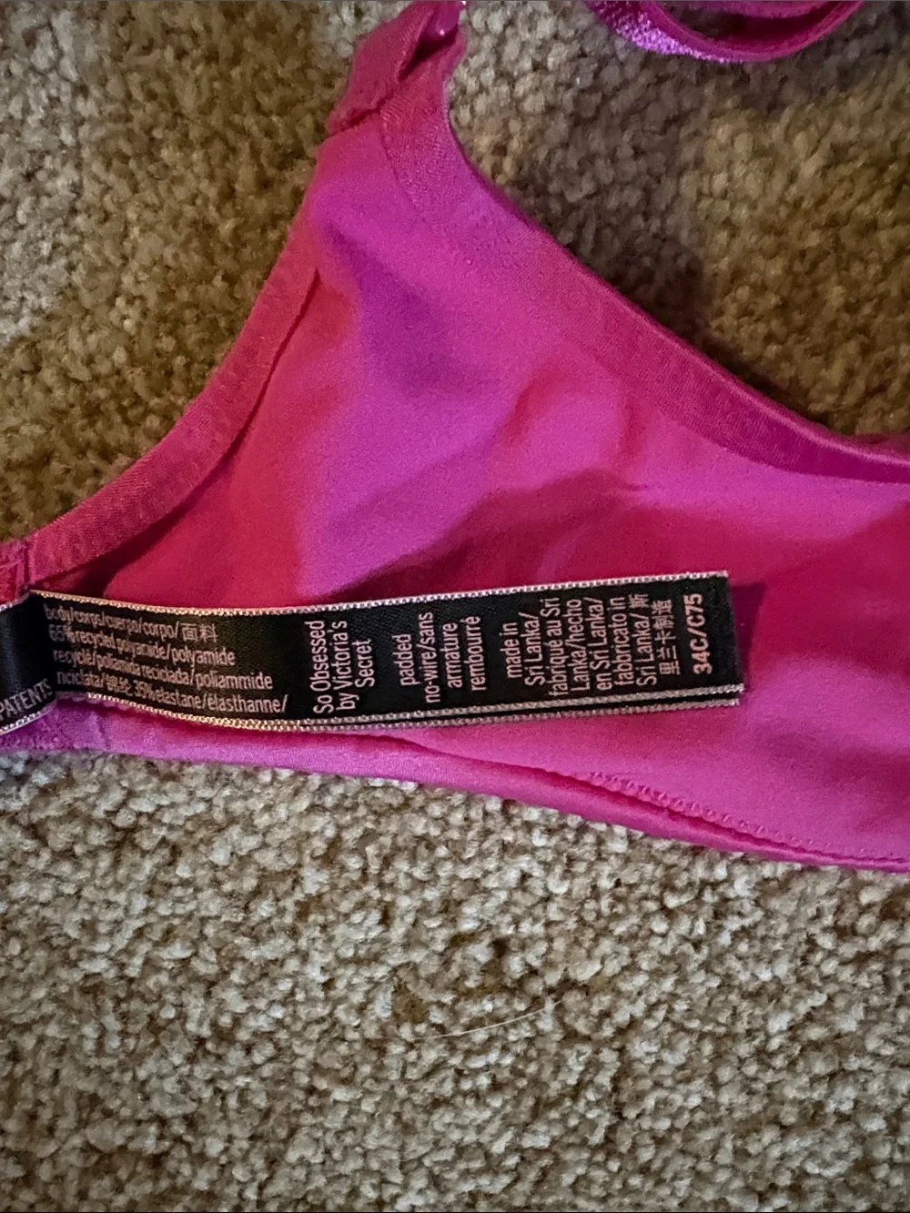 Victoria's Secret Hot Pink Smooth T-Shirt Bra - Picture 3 of 3
